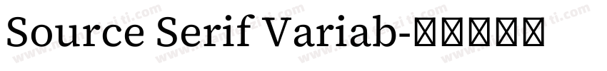 Source Serif Variab字体转换